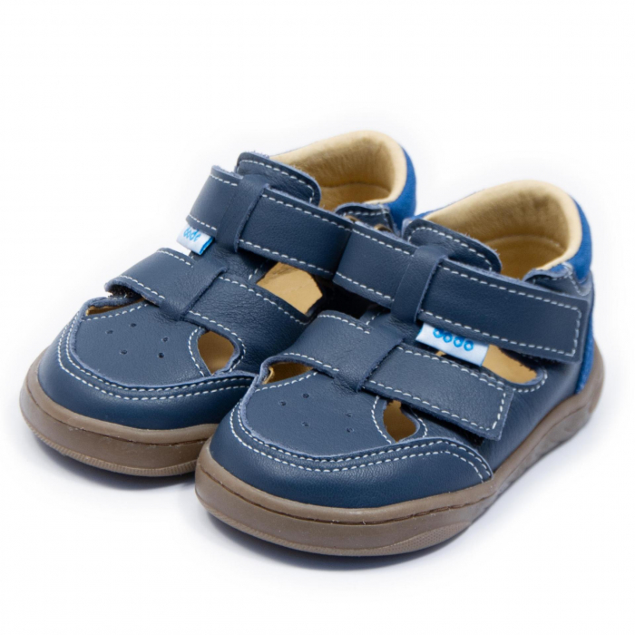 Sandale copii, Piele Naturala, barefoot, Dodo, Sunrise, Albastru inchis [1]