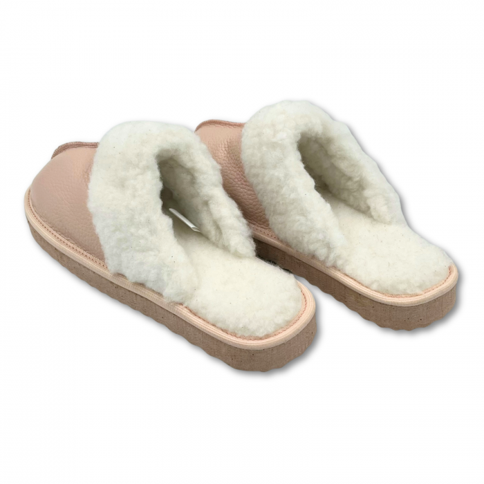 Cizme cu blana pentru copii, primii pasi, Piele Naturala, lana naturala de oi pe tricot, barefoot, Macco, Maro [5]
