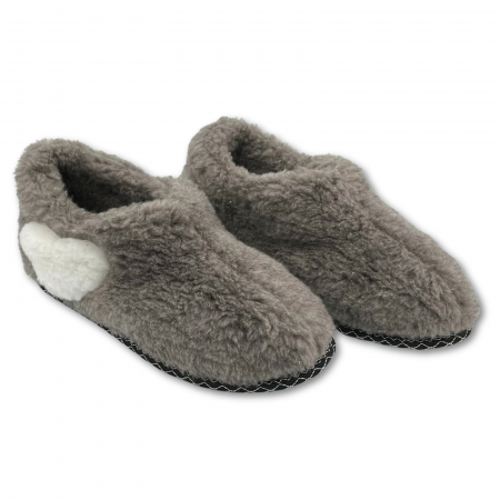 Papuci si Slapi - Cizme cu blana pentru copii, primii pasi, Piele Naturala, lana naturala de oi pe tricot, barefoot, Macco, Maro