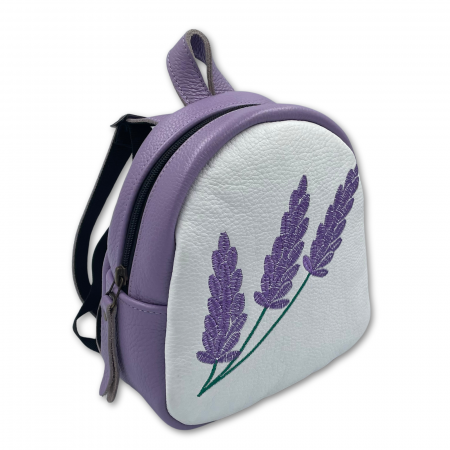 Rucsac copii - Rucsac copii, Piele Naturala, Macco, Lavanda, Mov/Alb