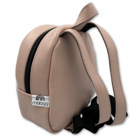 Rucsac copii, Piele Naturala, Macco, Unicorn,  Roz deschis/Alb [1]