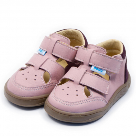Sandale primii pasi - Sandale copii, Piele Naturala, barefoot, Dodo, Sunrise, Cameo