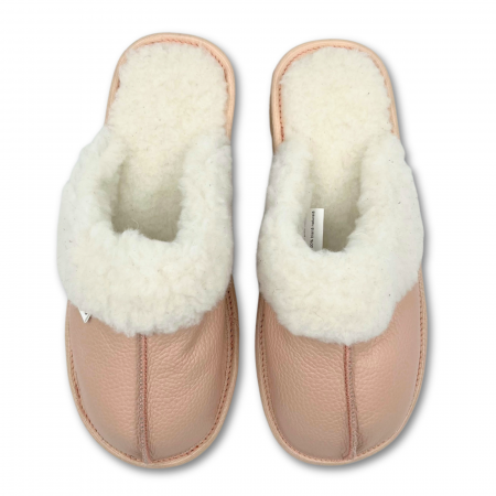 Cizme cu blana pentru copii, primii pasi, Piele Naturala, lana naturala de oi pe tricot, barefoot, Macco, Maro [6]