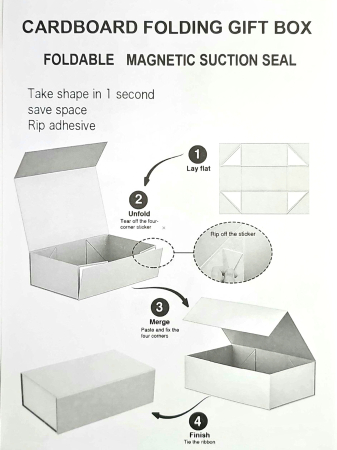 Cutie cadou magnetica alba, 18,2cm x 20cm x8cm [2]