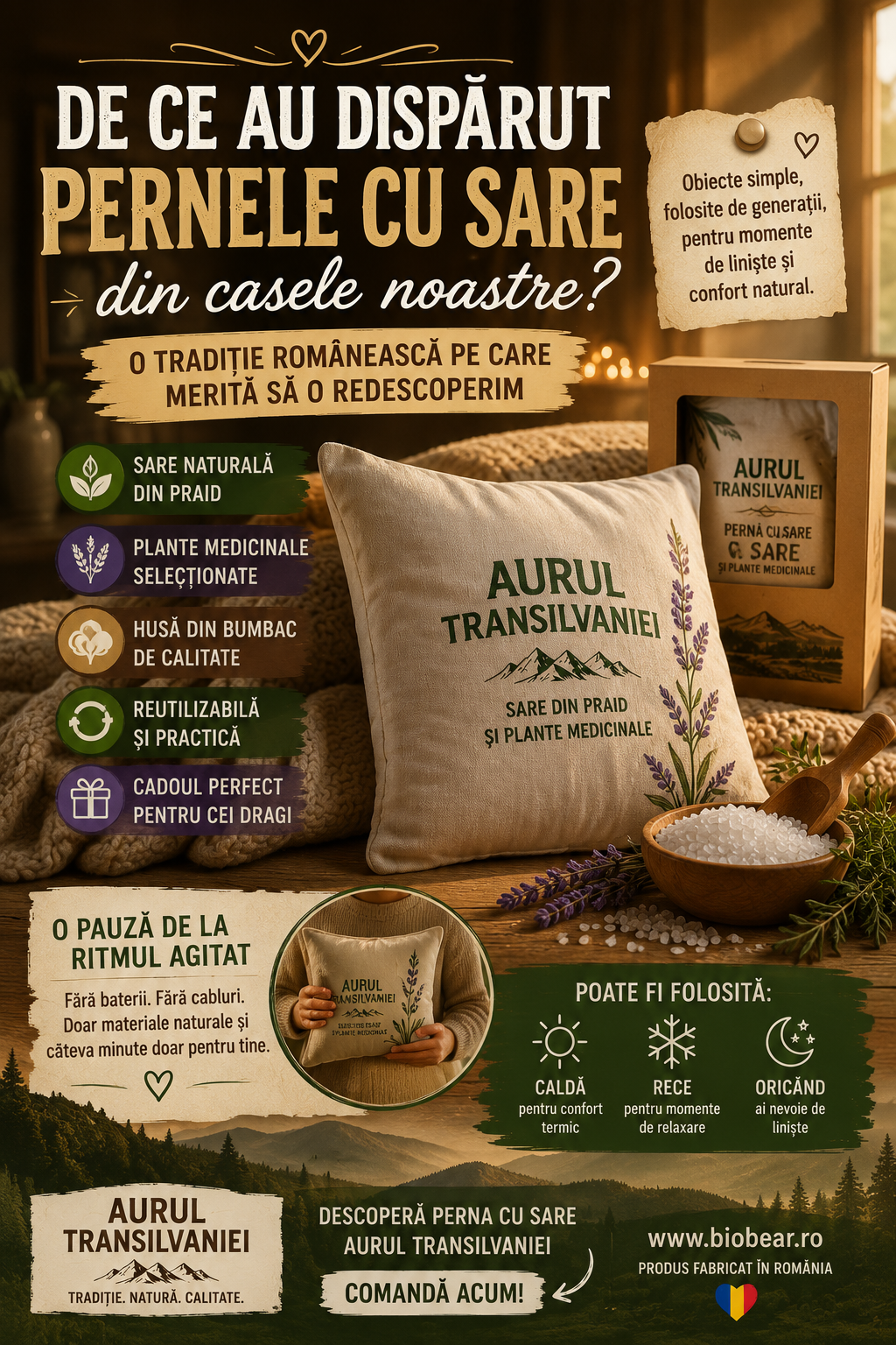 De ce au dispărut pernele cu sare din casele noastre? O tradiție românească pe care merită să o redescoperim
