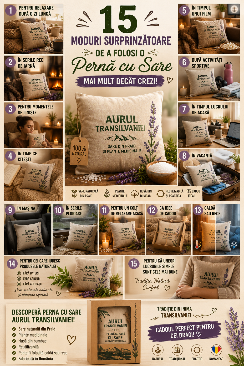 15 moduri surprinzătoare de a folosi o pernă cu sare. Mai mult decât crezi!