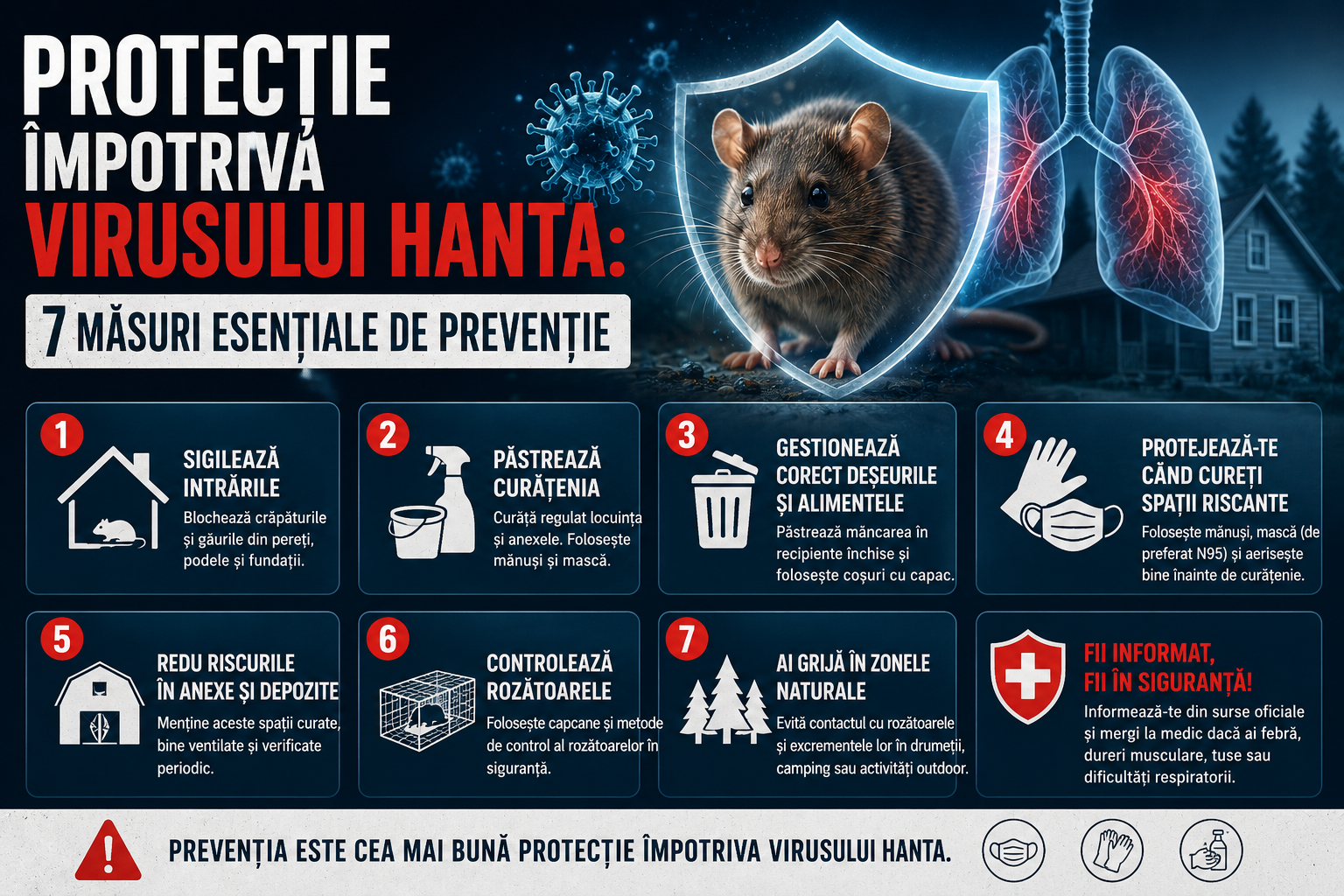 Protecție împotriva virusului Hanta: 7 măsuri esențiale de prevenție