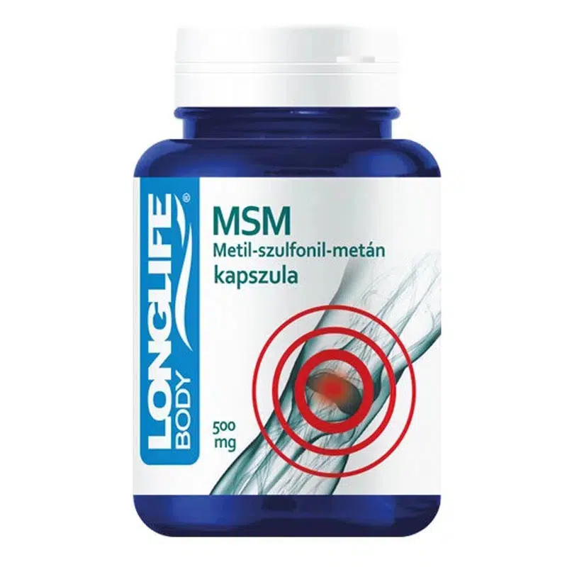Longlife MSM Capsule 90 buc | 1500mg Sulf Organic, Articulații & Păr [1]