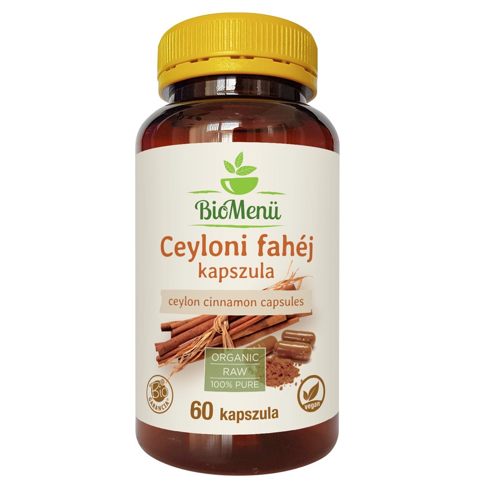 BioMenu Bio Capsulă Scorțișoară Ceylon 60 buc. - Fără Cumarină [1]