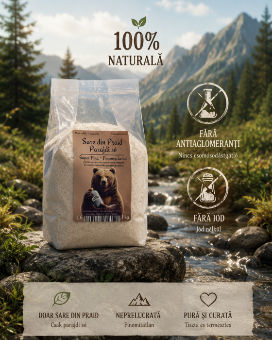 Sare Naturală Praid 1kg | Murături & Gătit | BioBear.ro [3]