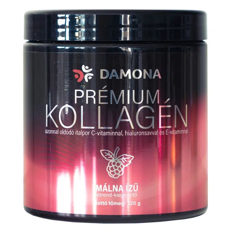 Frumusețe și îngrijirea pielii - Damona Colagen Premium Zmeură 320g | 10000mg Colagen, Hialuronic & Vitamina C