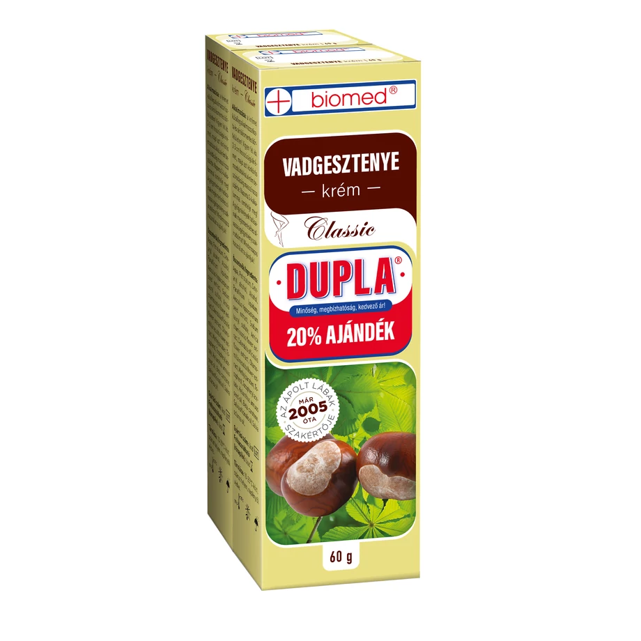 Preparate externe - Biomed Cremă Castan Sălbatic DUBLĂ 2x60g | Picioare Obosite & Varice