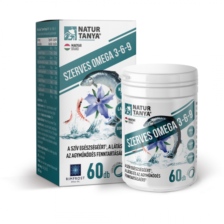 Sănătate cardiovasculară și arterială - Acizi grași Omega 3-6-9 organici din 3 surse naturale de ulei, ulei de somon, borago și krill standardizați