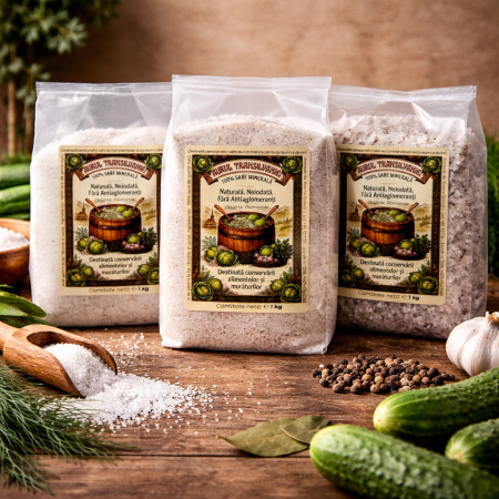 Aurul Transilvaniei - Sare Naturală din Transilvania, Neiodată, Cernat Manual Fină 1kg [2]