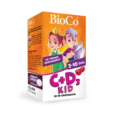 Stimulatoare ale sistemului imunitar - C+D3 KID tabletă masticabilă cu aromă de vișine - 90 buc.