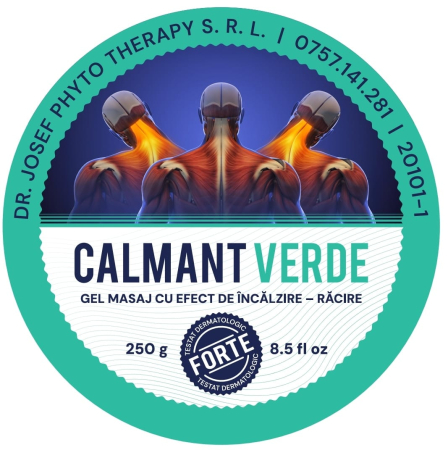 Preparate externe - Calmantverde Gel de Masaj 250g – Arnică, Eugenol & Diosmină | Dureri Musculare