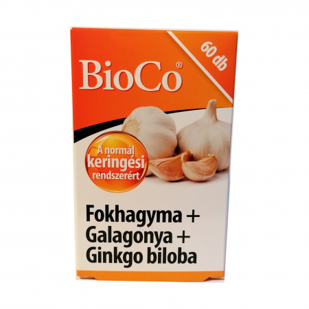 Sănătate cardiovasculară și arterială - Capsula de usturoi, paducel si ginkgo biloba 60 capsule