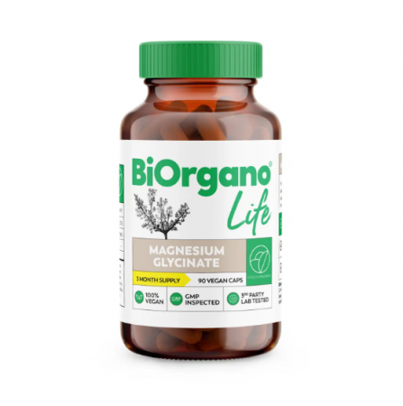 Minerale esențiale - Capsule de Glicinat de Magneziu. 90 capsule