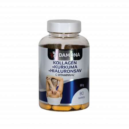 Articulații, Mușchi şi Oase - Colagen + curcumină + acid hialuronic + vitamina C 80 tabl.