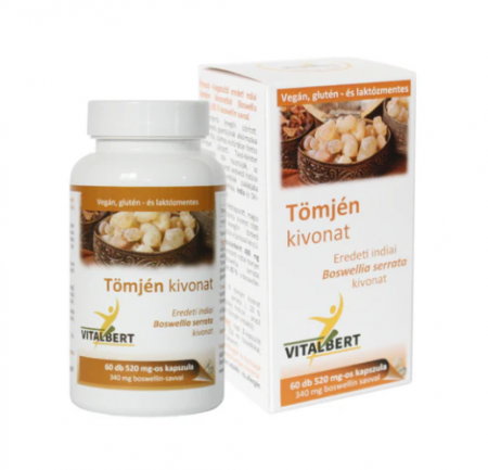 Articulații, Mușchi şi Oase - Extractul de tamaie (Boswellia serrata) 520mg, 60 capsule