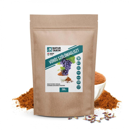 Alimente sanatoase - Făină de Semințe de Struguri Roșii – Fără aditivi, granulație de 250 microni, 250 g