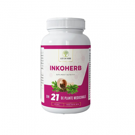 Sănătatea bărbaților - Inkoherb, 45 capsule, foarte util in incotinenta urinara, tract urinar si vezica urinara, bazat pe 21 de plante