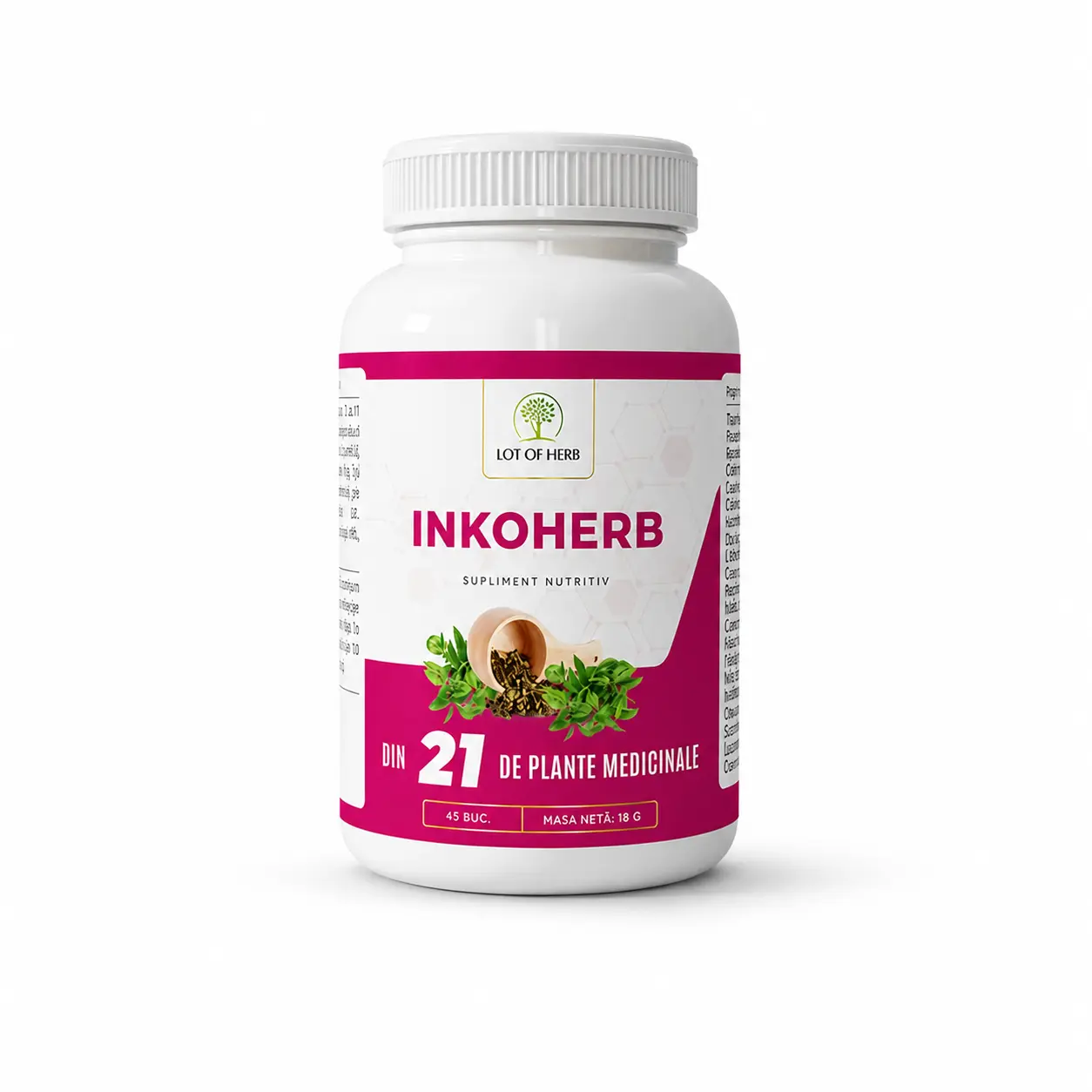 Inkoherb 45 Capsule – Incontinență Urinară, Vezică Hiperactiva, 21 Plante [1]