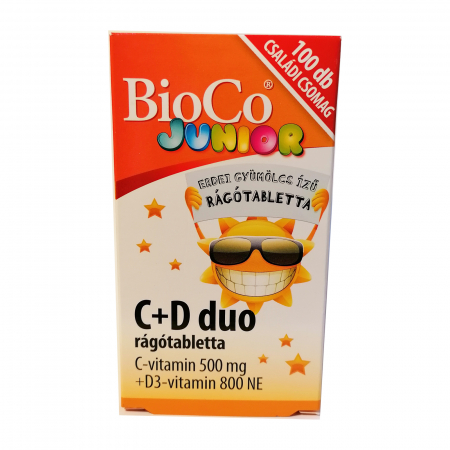 Vitamine A-Z - Junior Vitamina C 500mg + D3 800UI 100 comp. masticabile