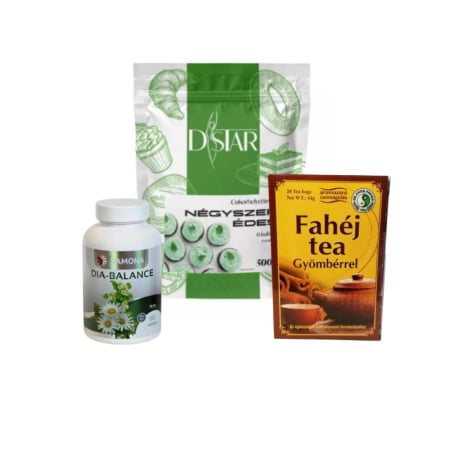 Diabet - Pachet Control Glicemic | Dia-Balance, Îndulcitor 1:4 & Ceai Scorțișoară