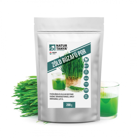 Alimente sanatoase - Pulbere de grâu verde vegană - O sursă de nutrienți bogată în proteine și fibre alimentare, care furnizează energie.