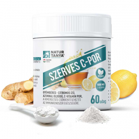 Stimulatoare ale sistemului imunitar - Pulbere de vitamina C cu aromă de ghimbir și lămâie, solubil instantaneu, 60 de doze