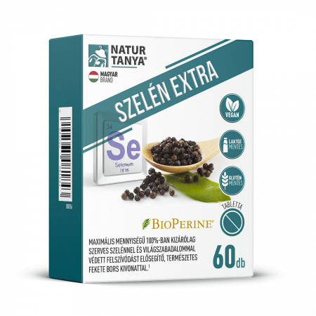 Minerale esențiale - Seleniu Extra - cantitate maximă de seleniu 100% organic și extract natural de piper negru cu biodisponibilitate îmbunătățită, brevetat la nivel mondial