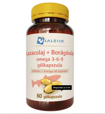 Sănătate cardiovasculară și arterială - Ulei de Somon + Ulei de Borago Omega 3-6-9 – 60 capsule gel