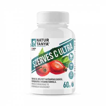 Stimulatoare ale sistemului imunitar - Ultra C organic - 1500 mg Vitamina C retard, cu extract de măceșe, formulă fără dioxid de titan