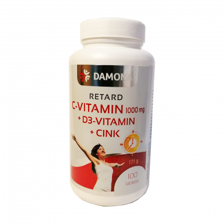 Stimulatoare ale sistemului imunitar - Vitamina C RETARD 1000mg + D3 + Zn