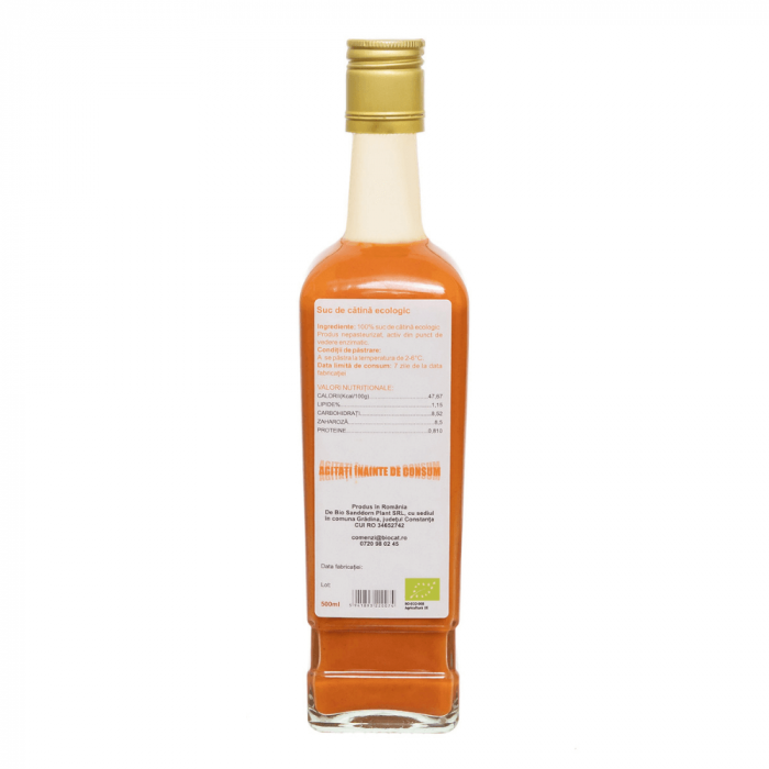 Suc de catina ecologic 500ml - sticla (produs proaspat) [2]