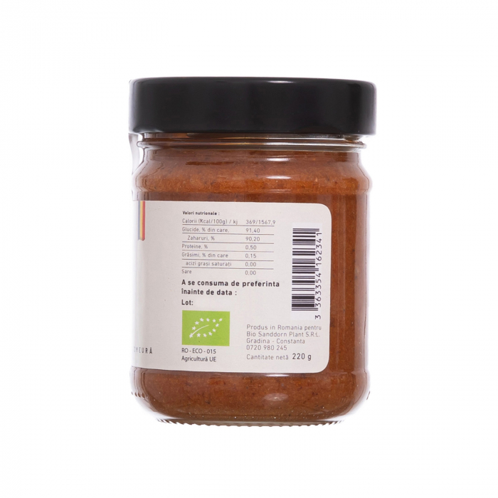 Biocream - cremă tartinabilă cu pulbere de cătină, cremă de miere, pulbere de zmeura, 220 gr [3]