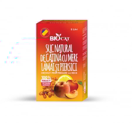 Sucuri Naturale - Suc de catina, mar,piersica, lamaie - Bag in Box 2 litri