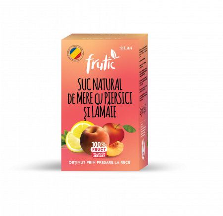 Sucuri Naturale - Suc Natural de Mere cu Piersici si Lamaie , Bag in Box 2L