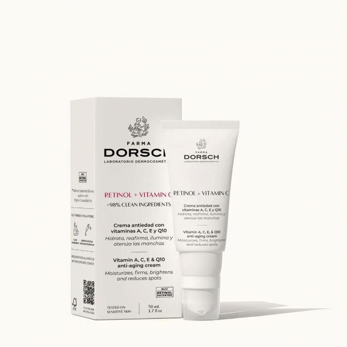 Cremă antirid Retinol + Vitamina C și peptide 50 ml – Farma Dorsch [2]