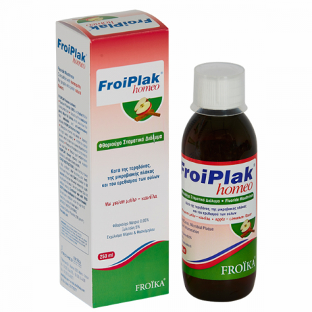 Igiena orala - Apă de gură HOMEO Froiplak cu aromă de măr și scorțișoară – 250 ml