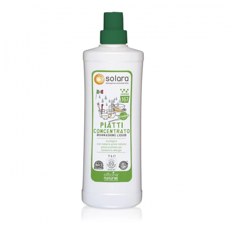 Officina Naturae - Detergent de vase ecologic concentrat Solara, fără parfum, 1000 ml