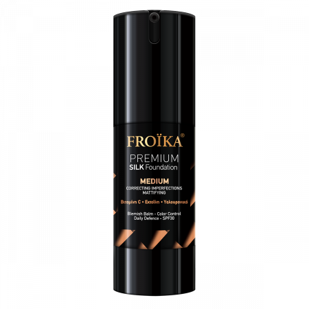 Ten sensibil - Fond de ten cu SPF 30 Premium Silk Medium Froika pentru un ten uniform