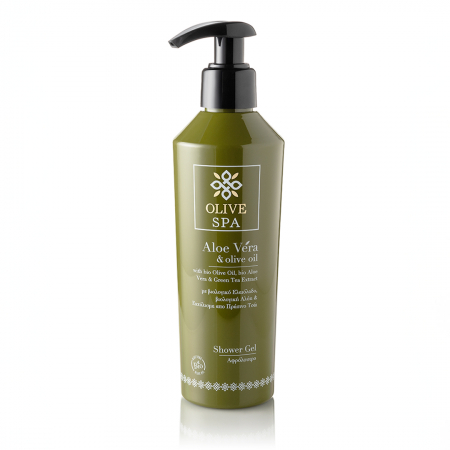 Cosmetice barbati - Gel de duș hidratant cu aloe vera și ulei de măsline – 250ml Olive spa