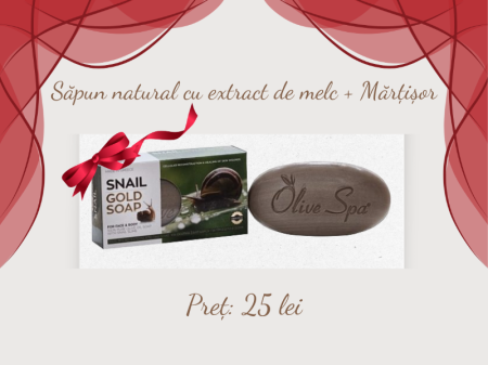 Promotii - Săpun natural cu extract de melc + Mărțișor