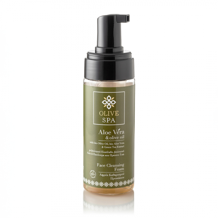 Curatare ten - Spumă de curățare pentru față cu aloe – Demachiere delicată, hidratare naturală Olive spa