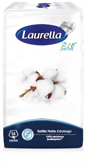 Absorbante de noapte fara aripioare Extra Long, bumbac organic, 5 picaturi, 14buc [1]