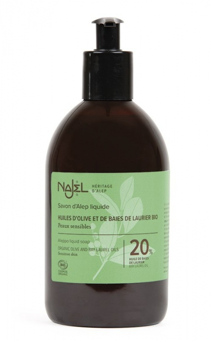 Sapun de Alep lichid BIO cu 20% ulei de dafin, 500ml [1]