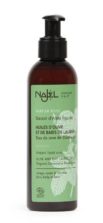 Sapun de Alep lichid bio cu trandafir de Damasc, 200ml [1]