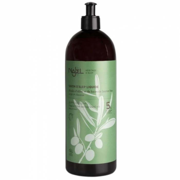 Sapun de Alep lichid BIO cu 5% ulei de dafin, 1L [1]